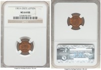 Prince George Pair of Certified Minors 1901-A MS64 Red and Brown NGC, Paris mint, KM1 and KM2. Sold as is, no returns.

HID09801242017

© 2020 Her...