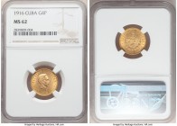 Republic gold 4 Pesos 1916 MS62 NGC, Philadelphia mint, KM18. Two Year type. AGW 0.1935 oz. 

HID09801242017

© 2020 Heritage Auctions | All Right...