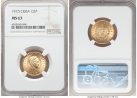 Republic gold 5 Pesos 1915 MS63 NGC, Philadelphia mint, KM19.

HID09801242017

© 2020 Heritage Auctions | All Rights Reserved