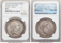 Frederick VI silver "Mint Visit" Medal 1809-Dated MS67 NGC, 39mm. By C.H. Küchler and J. Conradsen. Plain edge. A wonderfully toned selection displayi...