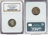 Republic Proof 5 Centavos 1961 PR65 Cameo NGC, KM18. A gem example of this very rare Proof issue with intense mirror surfaces and frosted effects on t...