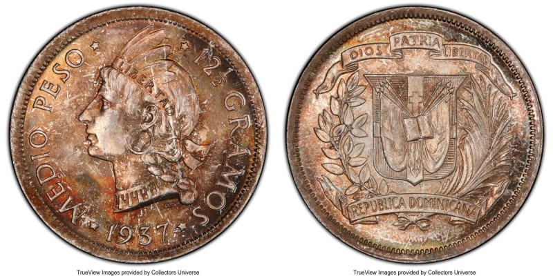 Republic 1/2 Peso 1937 MS64 PCGS, KM21. 

HID09801242017

© 2020 Heritage Au...