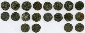 10-Piece Lot of Uncertified Assorted Deniers ND Fine-VF, Average weight 0.956gm. Includes Denier Tournois of Philip IV (4) and deniers of Besançon (6)...