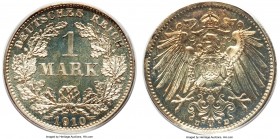 Wilhelm II Proof Mark 1910-D PR67 PCGS, Munich mint, KM14. Fully lustrous, glassy, and blemish-free this spectacular Gem is a treasure to behold. 

...