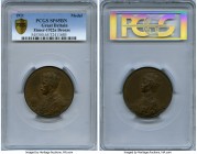 George V bronze Specimen "Coronation" Medal 1911 SP65 Brown PCGS, Eimer-1922a. 50mm. By Bertram Mackennal. GEORGE V CROWNED JUNE 22 1911 His crowned b...