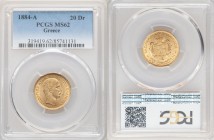 George I gold 20 Drachmai 1884-A MS62 PCGS, Paris mint, KM56. One year type. AGW 0.1867 oz.

HID09801242017

© 2020 Heritage Auctions | All Rights...
