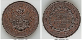 Republic copper "Amsterdam International Exposition" Medal 1883 XF/AU, 50mm. 50.33gm. A single edge ding is noted to the obverse at 11 o'clock. Sold w...