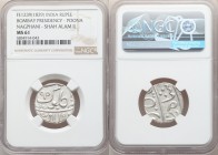 British India. Bombay Presidency Rupee FE 1239 (1829) MS61 NGC, Poona mint, KM325 (under Maratha Confederacy). Nagphani mintmark, struck in the name o...