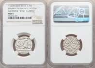 British India. Bombay Presidency Rupee FE 1239 (1829) MS61 NGC, Poona mint, KM325 (under Martha Confederacy). Nagphani mintmark, struck in the name of...