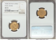 Papal States. Pius IX gold 2-1/2 Scudi Anno XIII (1858)-R AU53 NGC, Rome mint, KM1117. AGW 0.1254 oz. 

HID09801242017

© 2020 Heritage Auctions |...