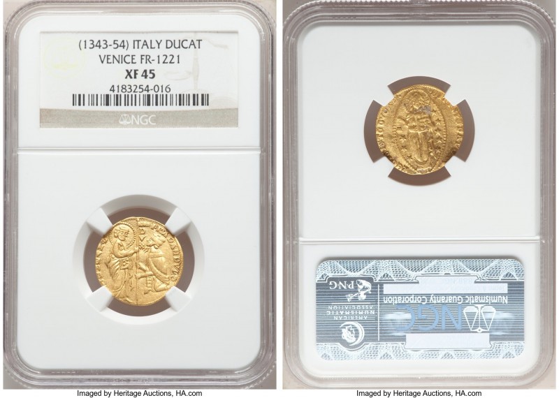 Venice. Francesco Dandolo gold Ducat ND (1328-1339) XF45 NGC, Fr-1219. FRA DANDV...