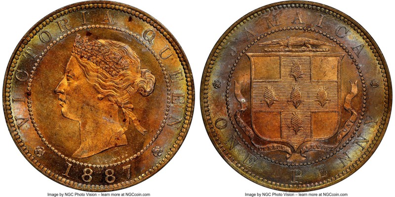 British Colony. Victoria Penny 1887 MS65 NGC, KM17. A supreme gem displaying int...