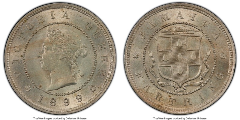 British Colony. Victoria 3-Piece Lot of Certified Minors 1899 MS64 PCGS, include...
