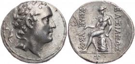 SYRIEN KÖNIGREICH DER SELEUKIDEN
Seleukos IV. Philopator, 187-175 v. Chr. AR-Tetradrachme Antiocheia am Orontes Vs.: Kopf mit Diadem n. r., Rs.: Apol...