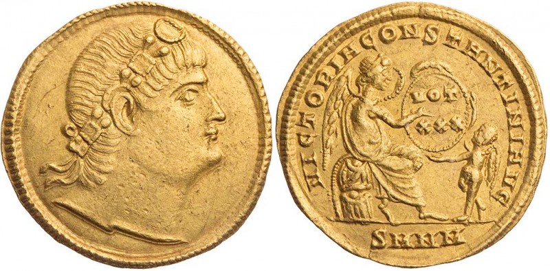 RÖMISCHE KAISERZEIT
Constantinus I., 307-337 n. Chr. AV-Solidus 335 n. Chr. Nic...