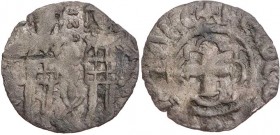 BYZANZ
Andronikos II. mit Michael IX. Palaiologoi, 1295-1320. BI-Tornese (1/8 Basilikon) Konstantinopolis Vs.: beide Kaiser stehen in Ornat v. v., un...