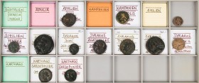 Lot, griechische Münzen AE-Prägungen aus Unteritalien und Sizilien. APULIEN: Arpi; KAMPANIEN: Neapolis; SIZILIEN: Himera, Panormus als Siz, Syrakus (6...