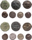 Lot, römische Münzen AR- und AE-Prägungen der römischen Republik: Denare des Ti. Veturius, M. Tullius, L. Thorius Balbus, Mn. Fonteius C.f., Asses (2)...