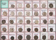Lot, römische Münzen Denar und Antoniniane der Soldatenkaiserzeit: Maximinus Thrax, Gordianus III. (3), Philippus I., Philippus II., Traianus Decius (...