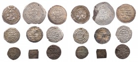Lot, orientalische Münzen AR-Prägungen, darunter ARABO-SASANIDEN: Chusro-Typ; Ubaidallah ibn Ziyad, Dirhem, 61 AH, Basra (Gaube 88); UMAYYADEN: Hischa...