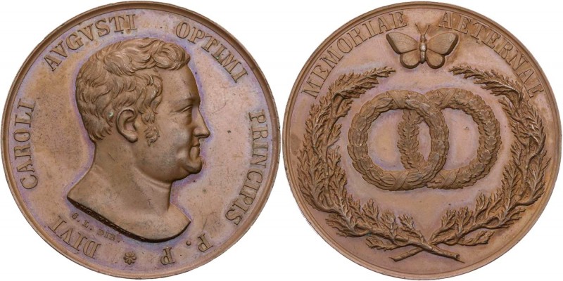 DAS FÜRSTENHAUS SACHSEN-WEIMAR-EISENACH
Carl August, 1775-1828. Bronzemedaille ...