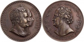 GOETHE
Johann Wolfgang von Goethe, 1749-1832. Bronzemedaille 1825 (Neuabschlag von 1856) von H. F. Brandt Auf den 50-jährigen Aufenthalt Goethes in W...