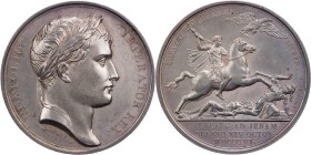 STÄDTE UND EREIGNISSE JENA
 Silbermedaille 1806 v. B. Andrieu Auf die Schlacht bei Jena am 14. Oktober 1806, Vs.: Kopf Napoléons I. mit Lorbeerkranz ...