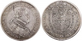 RÖMISCH-DEUTSCHES REICH
Rudolf II., 1576-1612. Taler 1609 Hall Vs.: geharnischtes Brustbild mit Lorbeerkranz n. r., Rs.: bekröntes Wappen in Vliesket...