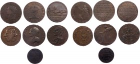 GROSSBRITANNIEN
 Lot Token MIDDLESEX, Bakers 1/2 Penny 1795, Ährengarbe / Schrift, Riffelrand (DH 297); Kilvington, 1/2 Penny 1795, Büste / Britannia...