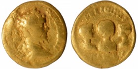 Ancient (World)
Roman Empire, Septimius Severus with Julia Domna, Caracalla and Geta as Caesar (193-211 AD), Gold Aureus, Rome Mint, AD 202, Obv: lau...