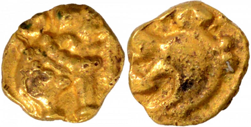 Hindu Medieval of India
Western Ganga Dynasty (10-11 Century AD), Gold 1/4 Fana...