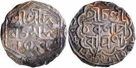 Sultanate Coins
Bengal Sultanate, Danujamarddana Deva (Saka 1339-1340/AH 819-821/1416-1418 AD), Chatigrama (Chatgaon) Mint, Silver Tanka, SK 1339, Ob...