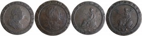 United Kingdom
United Kingdom, George III (1760-1820 AD), Copper 1 Penny and 2 Penny, Set of 2 Coins, Obv: a laureate and draped bust of king George ...