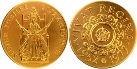 Others
Medallion, United Kingdom, Elizabeth II (1952-date), Queen's Silver Jubilee (1952-1977), Gold Gilt Bronze Medallion, 1977, Royal Mint, Obv: th...