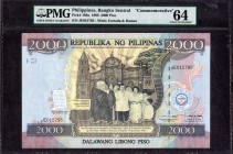 Philippines
Philippines, Bangko Sentral, Centennial Commemorative Issue (1898-1998), 2000 Piso, 1998, Signed by Joseph Ejercito Estrada & Gabriel C S...