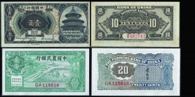 Bank of China
Shanghai/Harbin 10 Cents = 1 Chiao 1918 Ref : Pick#48b
Conservation : EF

Farmers Bank of China (1937) 02.
20 Cents
Ref : Pick#462 Conse...