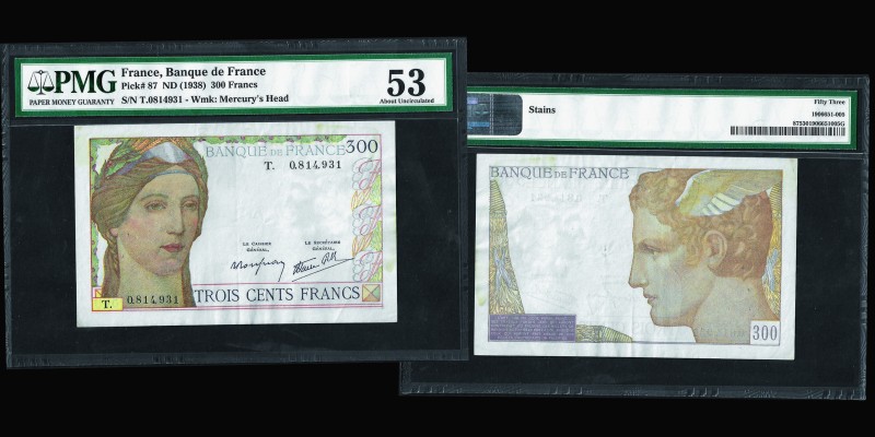 Banque de France
300 Francs Type 1938
Ref : Pick#87, F.29.3
Conservation : PMG A...