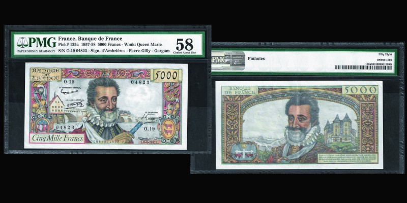 Banque de France
5000 Francs Henri IV type 1957, 6.6.1957
Ref : Pick#135a, F.49....