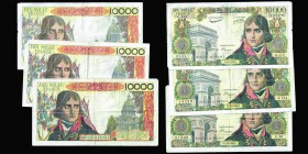 Banque de France
Lot de trois billets de 10000 Francs Bonaparte 
Ref : Pick#136, F51
Conservation : VF