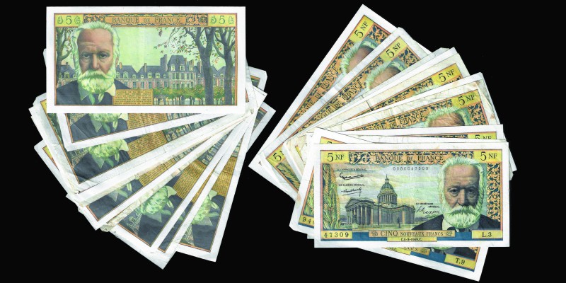 Banque de France
Lot de 11 billests de 5 Nouveaux Francs Victor Hugo
Ref : Pick#...