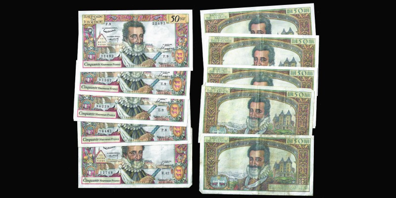 Banque de France
Lot de 5 billets 50 Nouveaux Francs HENRI IV
Ref : P.143a, F....