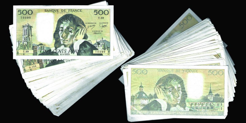 Banque de France
Lot de 53 billets de 500 Francs Pascal
Ref : Pick#156
Conservat...