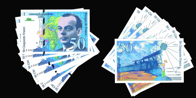 Banque de France
Lot de 8 billets de 50 Francs Antoine de Saint-Exupéry
Ref : Pi...