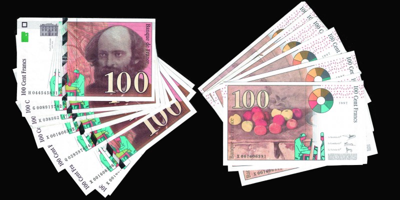 Banque de France
Lot de 8 billets de 100 Francs Cezanne
Ref : Pick#158, F.74
Con...