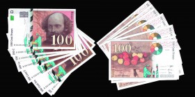 Banque de France
Lot de 8 billets de 100 Francs Cezanne
Ref : Pick#158, F.74
Conservation : EF