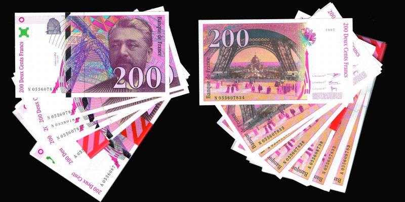 Banque de France
Lot de 46 billets de 200 Francs Eiffel
Ref : Pick#159, F.75
Con...