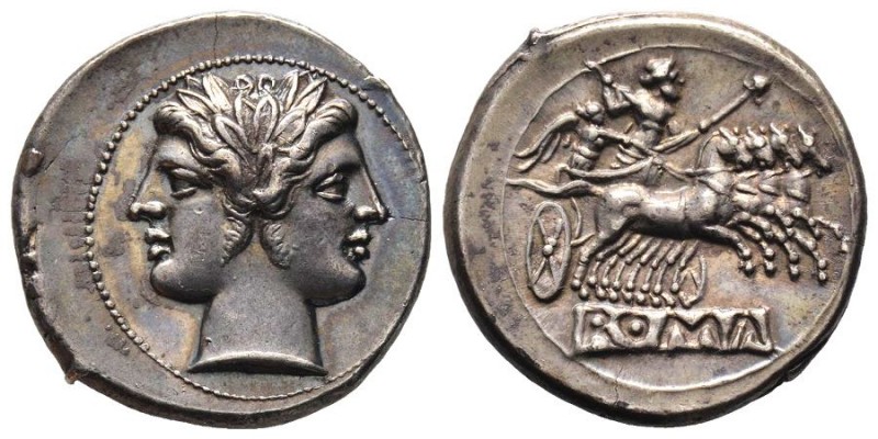 Roman Republican & Imperatorial
Didrachm ou Quadrigatus, Rome, 225-212 avant J.-...