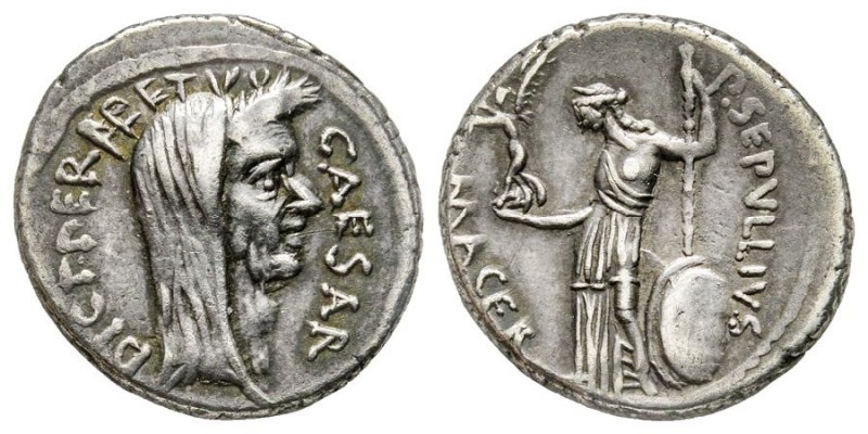 Roman Republican & Imperatorial
Julius Caesar & P Sepullius Macer
Denarius, Rome...