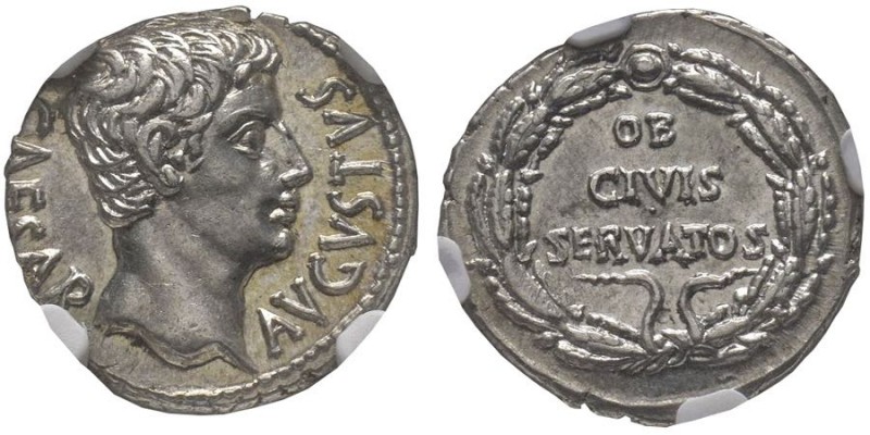 Augustus 27 avant J.C. 14 après J.C.
Denarius, Atelier incertain en Espagne (Col...