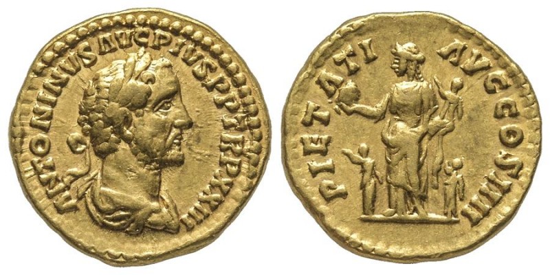 Antoninus Pius, 138 - 161
Aureus, Rome, 159-160, AU 7.25 g. 
Ref : Cal. 1602, C ...
